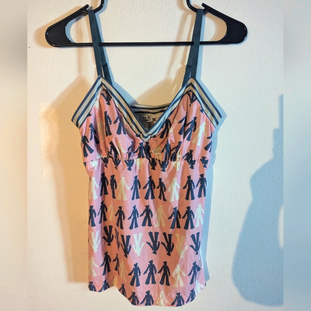 Stylish Pink and Blue Women's Top